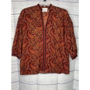 Women's Vintage Martha of‎ Taos Original multi-color prairie blouse size large